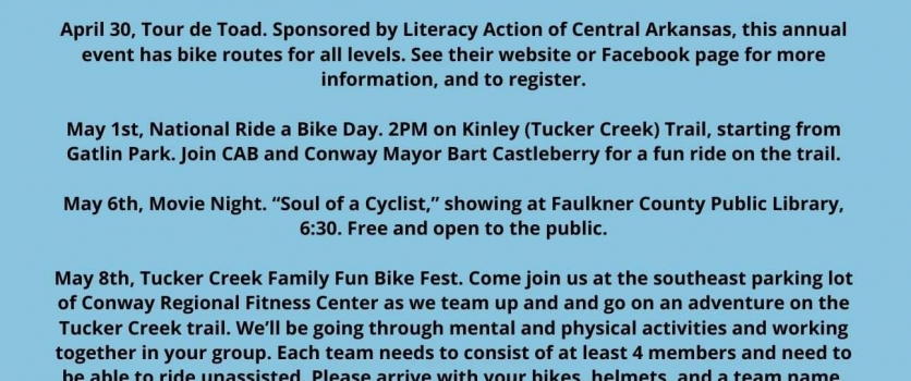 May Bike Month Events in Conway